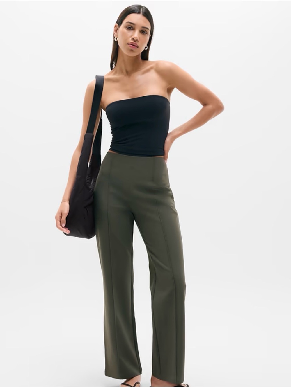 Athleta Olive Green All Ways High Rise Bootcut Pants